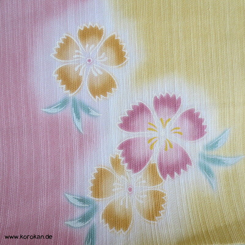 japanische Nadeshiko pastell Streifen Yukata Kimono Hanf / Baumwolle