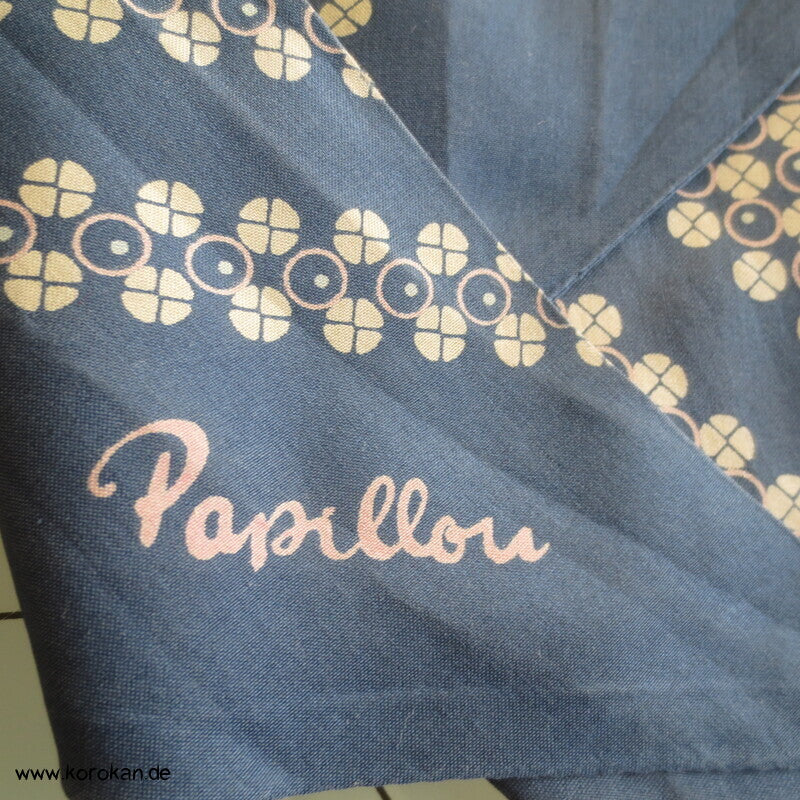 Papillon Krawattenschal, Seide, Vintage