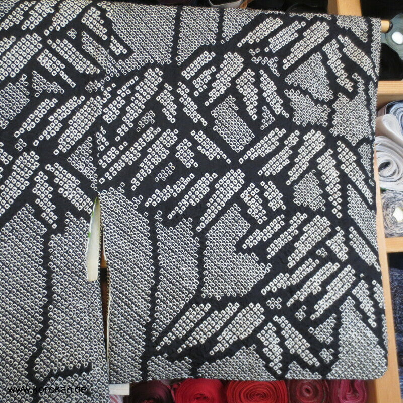 Full Shibori Bambus Haori Kimono Jacke, mit Himo
