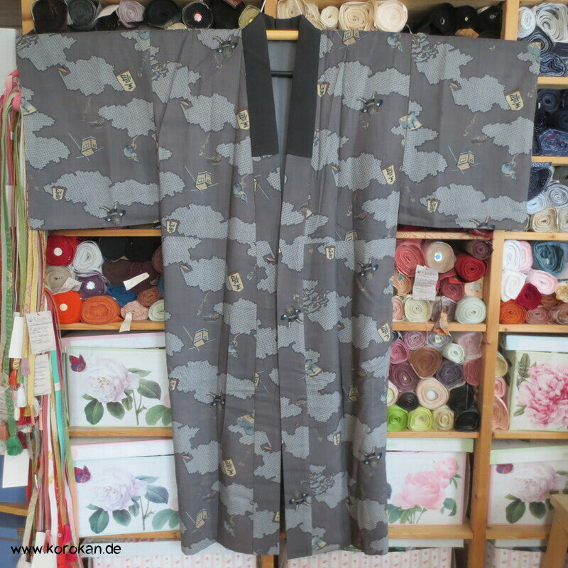 Wolken Shogi Juban Unterkimono, Woll  - Muslin