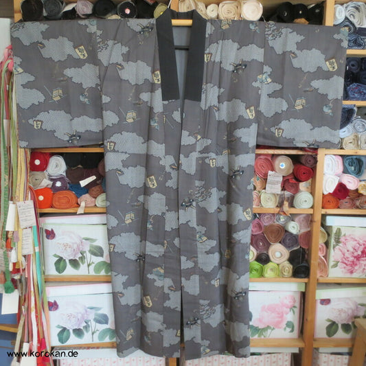 Wolken Shogi Juban Unterkimono, Woll  - Muslin