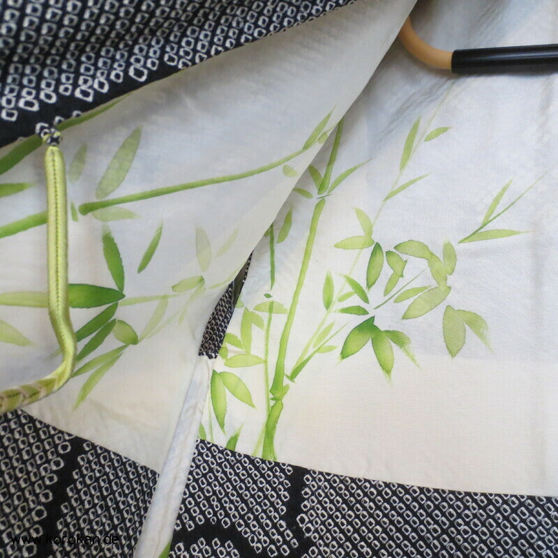 Full Shibori Bambus Haori Kimono Jacke, mit Himo