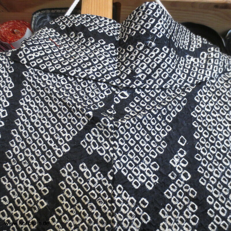 Full Shibori Bambus Haori Kimono Jacke, mit Himo