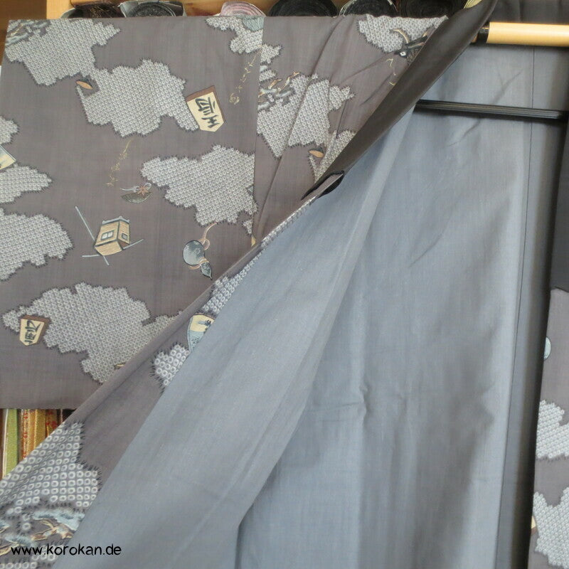 Wolken Shogi Juban Unterkimono, Woll  - Muslin