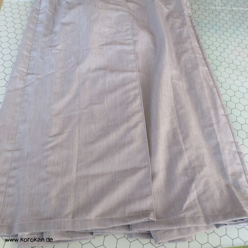 hellgrau melierte Hakama - Umanori Polyester Kimono Hose