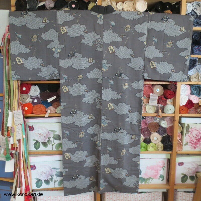 Wolken Shogi Juban Unterkimono, Woll  - Muslin