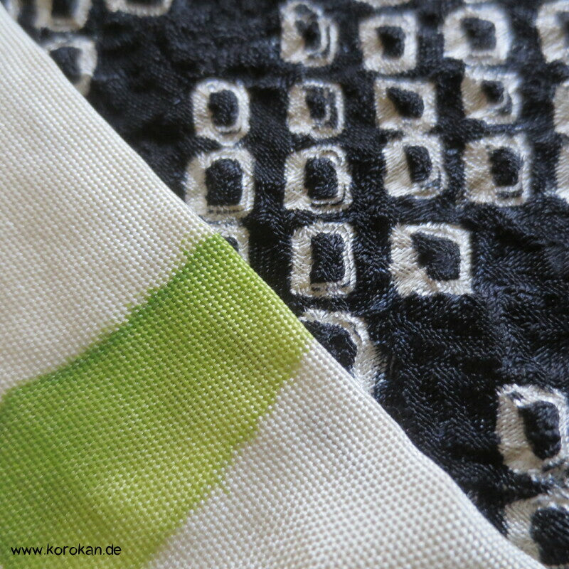 Full Shibori Bambus Haori Kimono Jacke, mit Himo