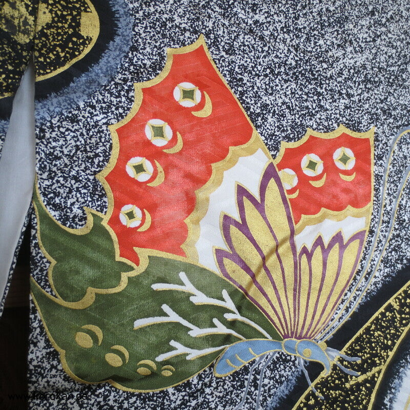 Schmetterlinge auf Milchstraße Furisode