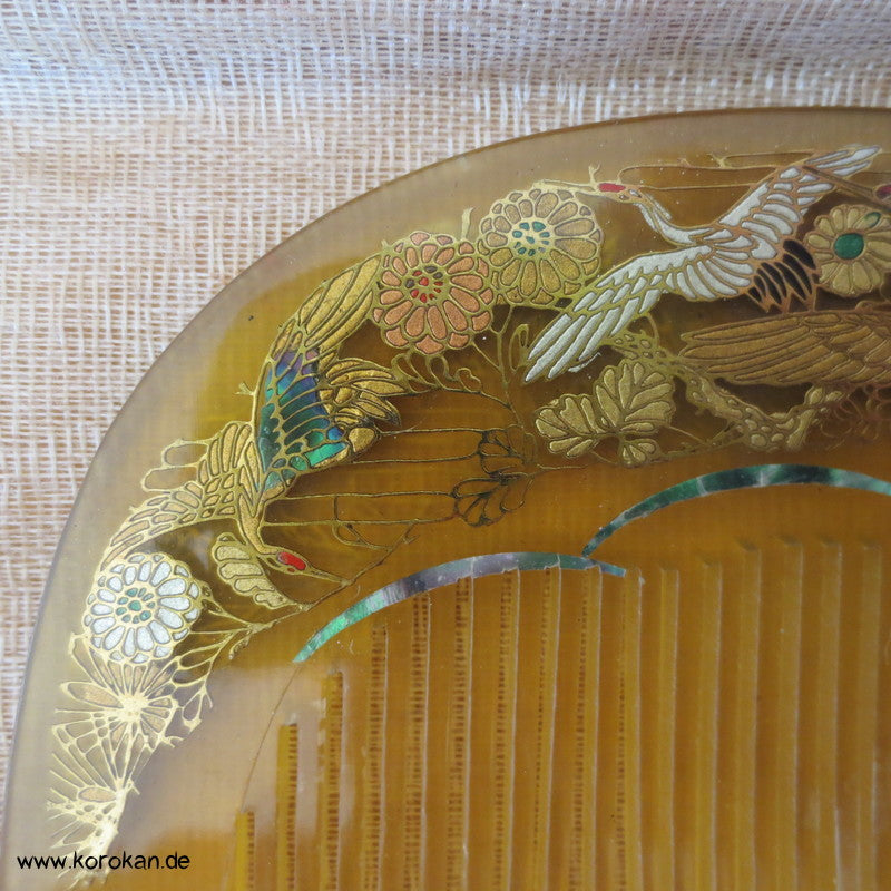 antike japanische Sets aus Kushi und Kanzashi Haarkamm und Stab