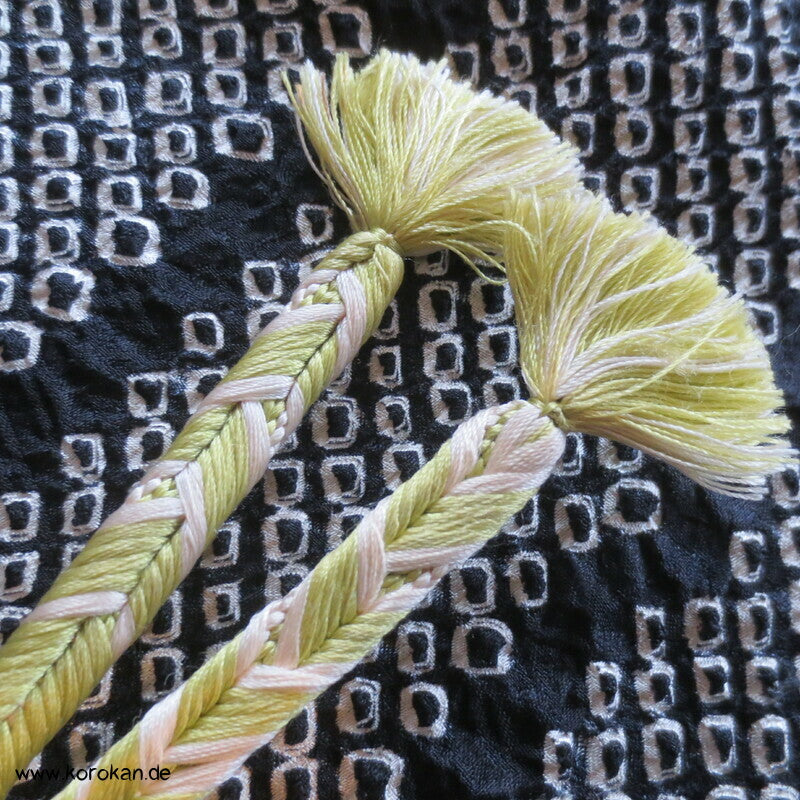 Full Shibori Bambus Haori Kimono Jacke, mit Himo
