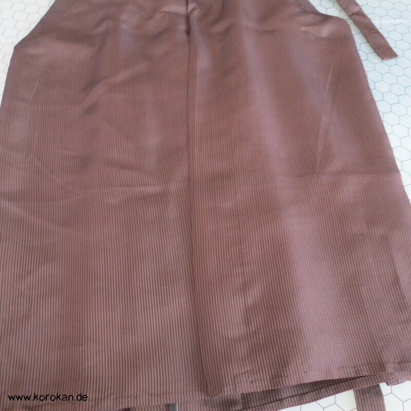 braun schwarz Streifen Seiden Hakama - Andon