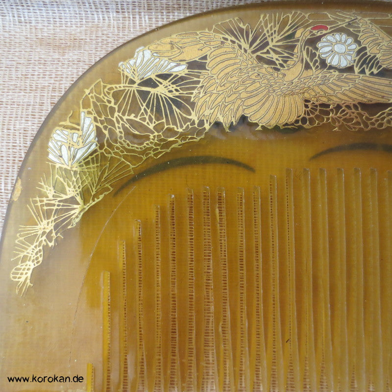 antike japanische Sets aus Kushi und Kanzashi Haarkamm und Stab