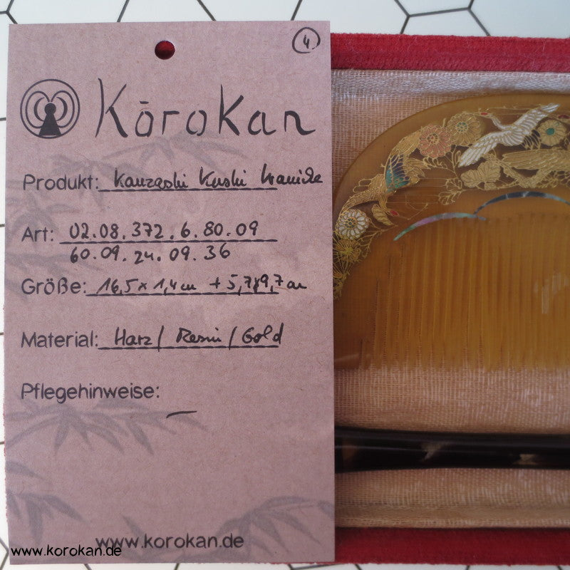 antike japanische Sets aus Kushi und Kanzashi Haarkamm und Stab