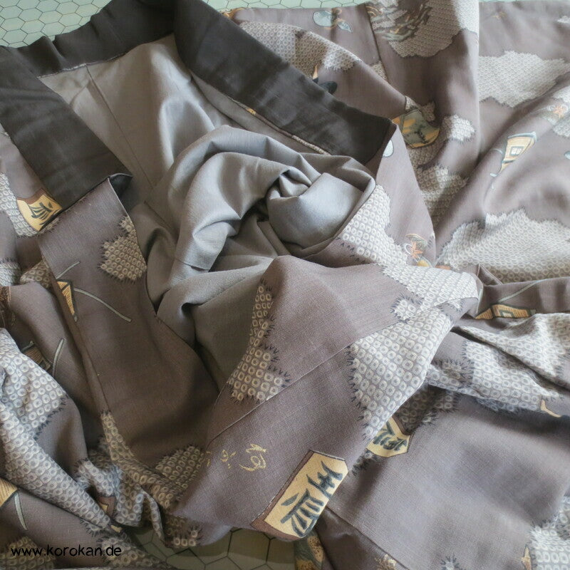 Wolken Shogi Juban Unterkimono, Woll  - Muslin