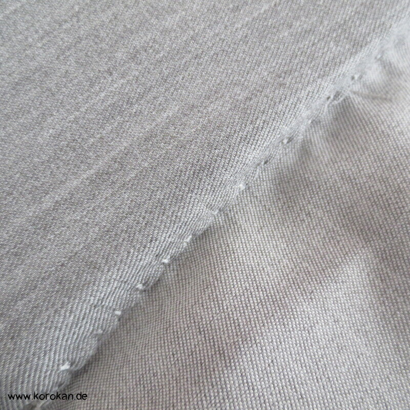 hellgrau melierte Hakama - Umanori Polyester Kimono Hose