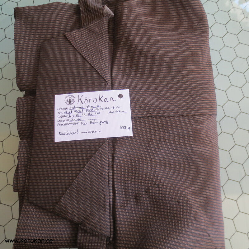 braun schwarz Streifen Seiden Hakama - Andon