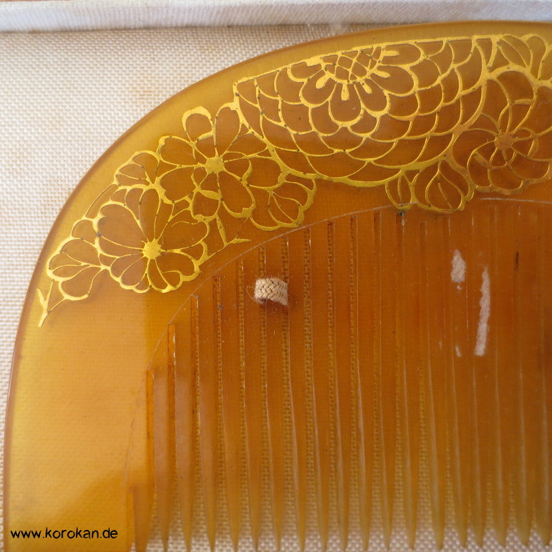 antike japanische Sets aus Kushi und Kanzashi Haarkamm und Stab
