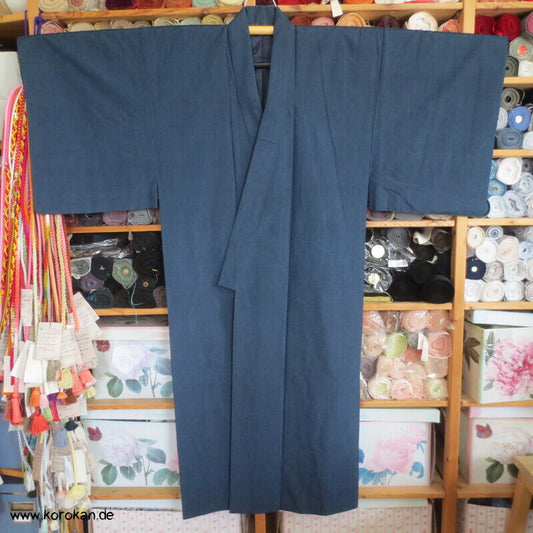 Tsumugi Seiden Komon Kimono, mitternachtsblau