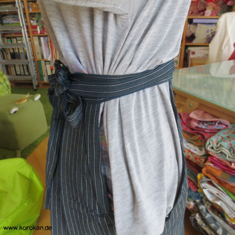 blau gestreifte Hakama - Umanori Hosen - Typ für Jungen