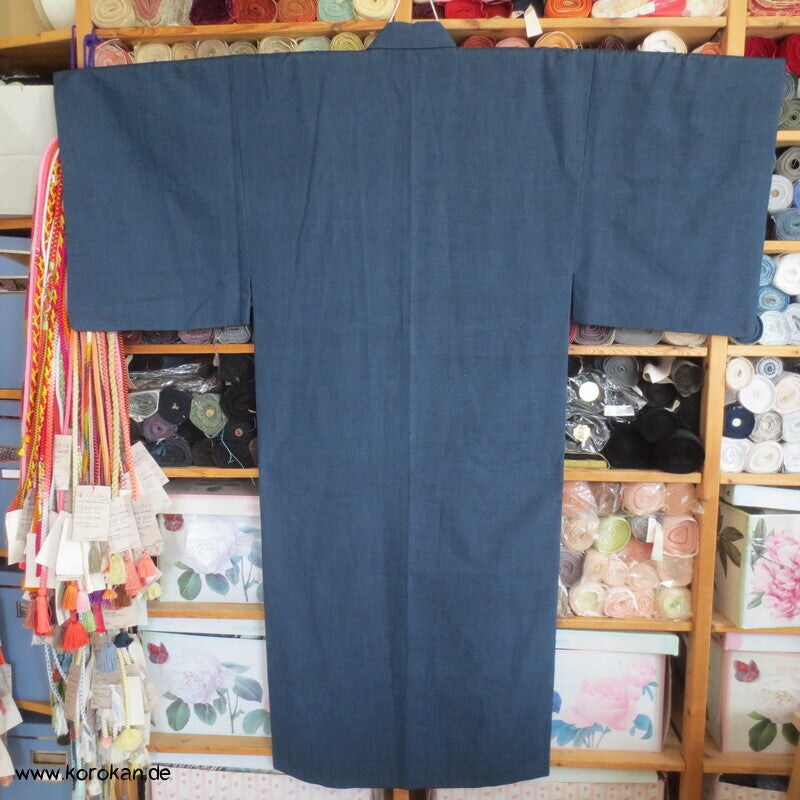 Tsumugi Seiden Komon Kimono, mitternachtsblau