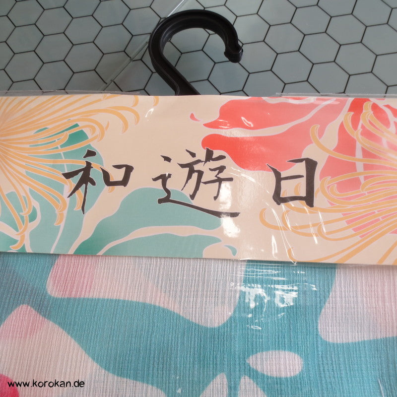 Ackerwinden Yukata - ungefütterter Kimono aus Baumwolle / Hanf