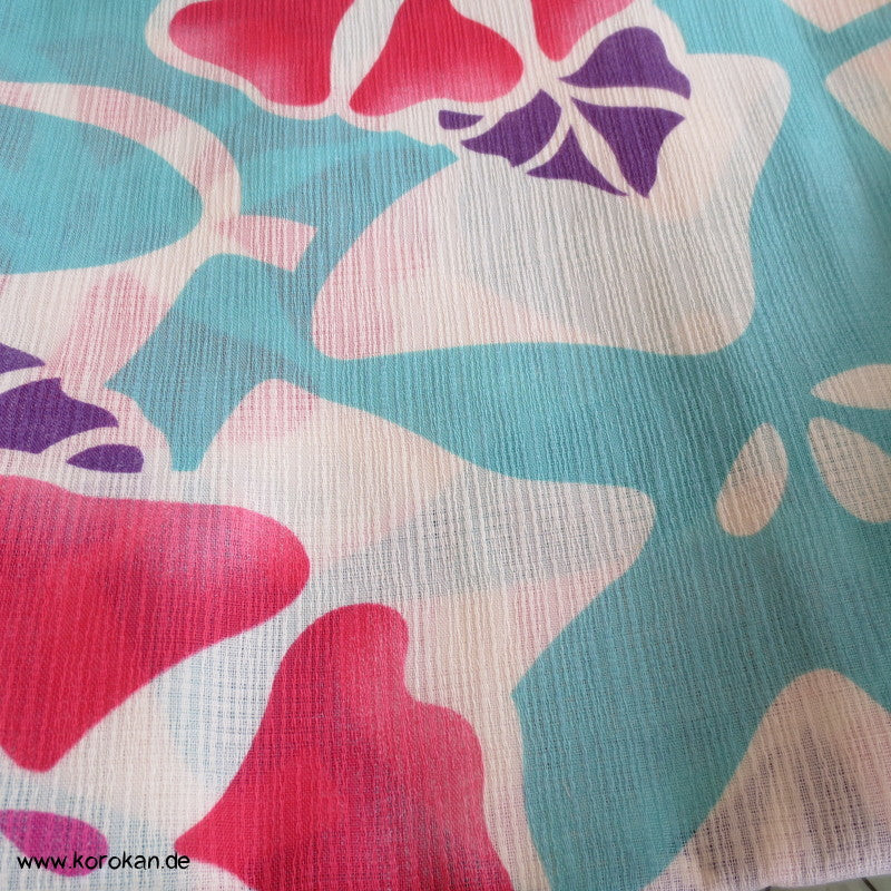 Ackerwinden Yukata - ungefütterter Kimono aus Baumwolle / Hanf