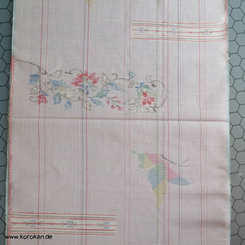 Blüten, Schmetterlinge Kasuri Tsumugi Kimono Seide