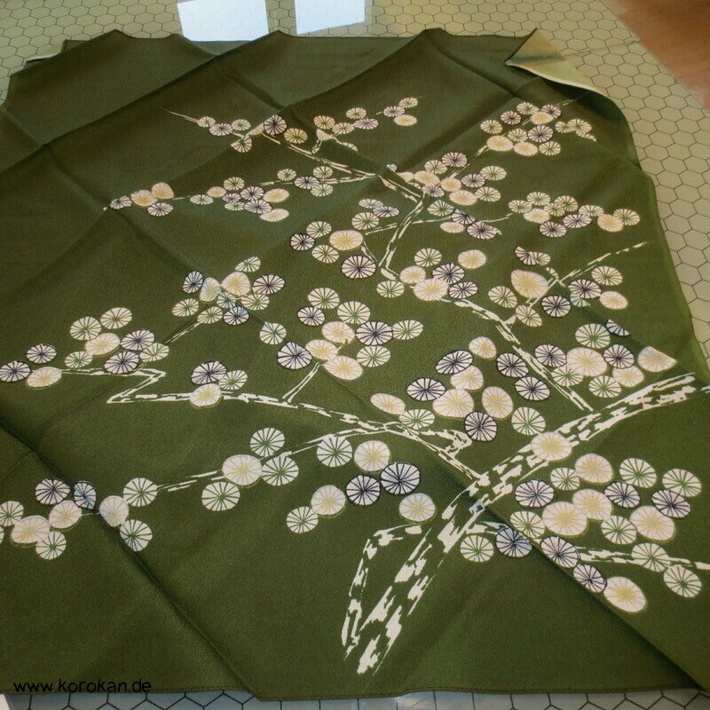 Blütenzweige Furoshiki, Vintage unbenutzt,
