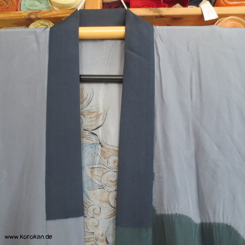 handgemalter Shishilöwe Hitoe Juban Kimono, Seide