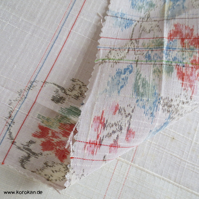 Blüten, Schmetterlinge Kasuri Tsumugi Kimono Seide
