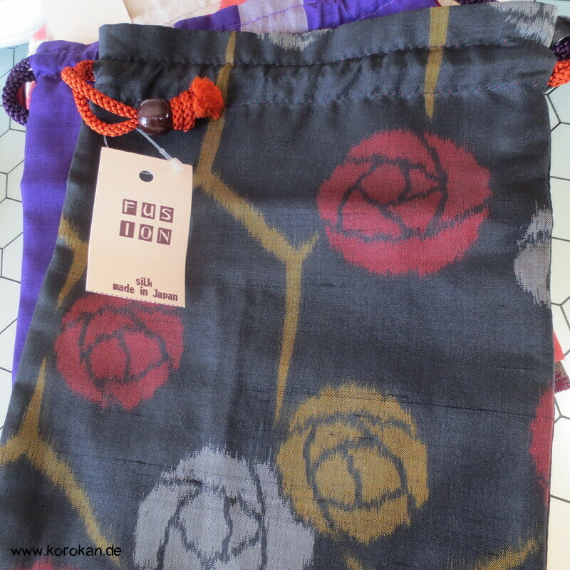 Japanische Upcycling Meisen Beutel mit Zugband - Varianten