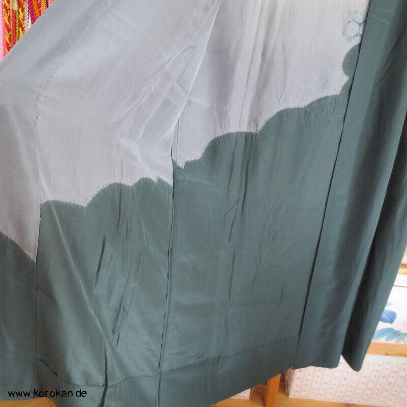 handgemalter Shishilöwe Hitoe Juban Kimono, Seide