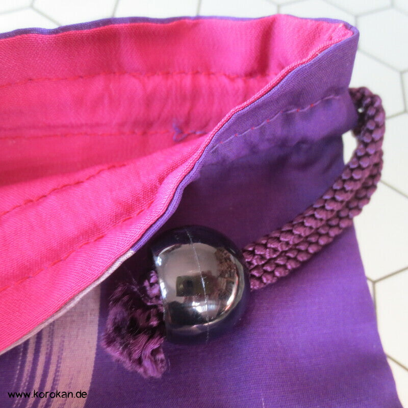 Japanische Upcycling Meisen Beutel mit Zugband - Varianten