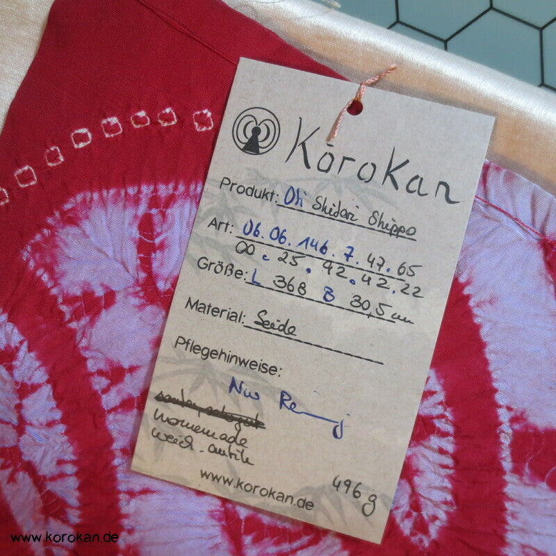 Shibori Shippo hausgemachter Fukuro Obi