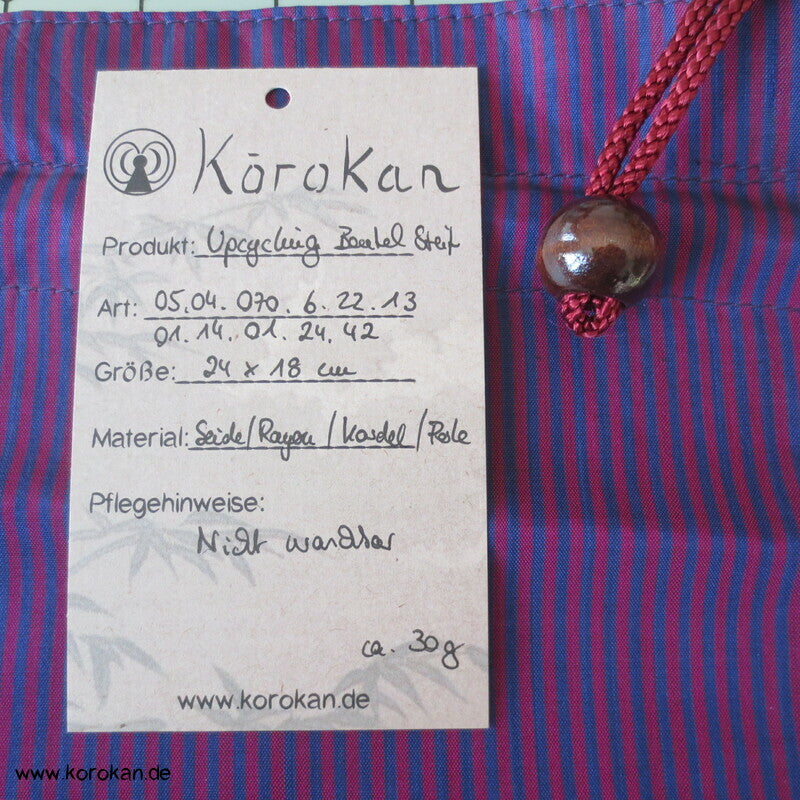 Japanische Upcycling Meisen Beutel mit Zugband - Varianten