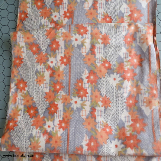 Blumenregen Kasuri Tanmono Tsumugi Seide