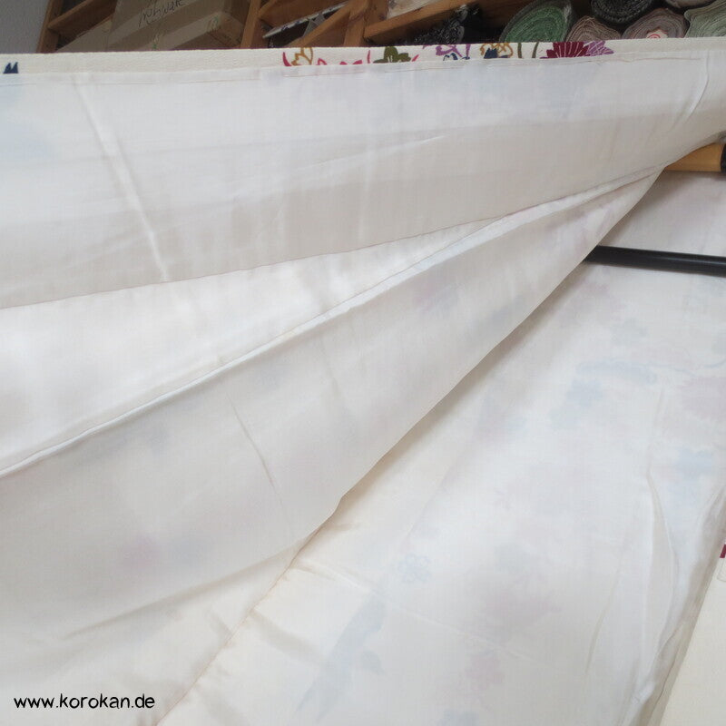 Homongi Kimono Seidencrepe Bingata Blumen und Vögel