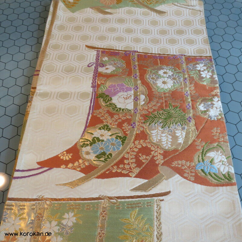 Kicho Brokat Vorhänge auf Kikko Fukuro Obi