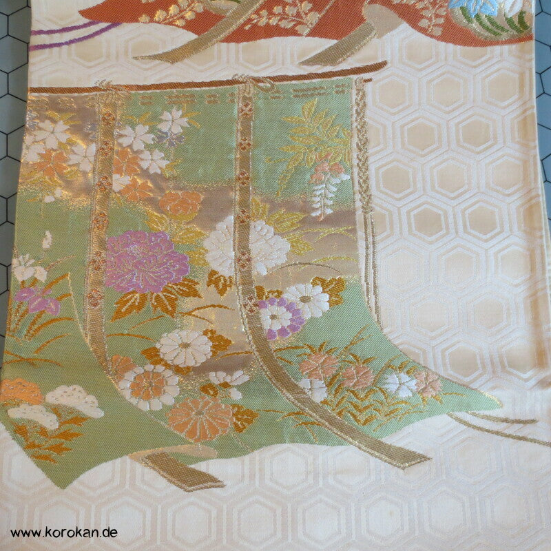 Kicho Brokat Vorhänge auf Kikko Fukuro Obi