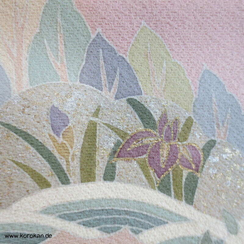 Pastell Landschaft Irotomesode Kimono Seidencrepe Karieba