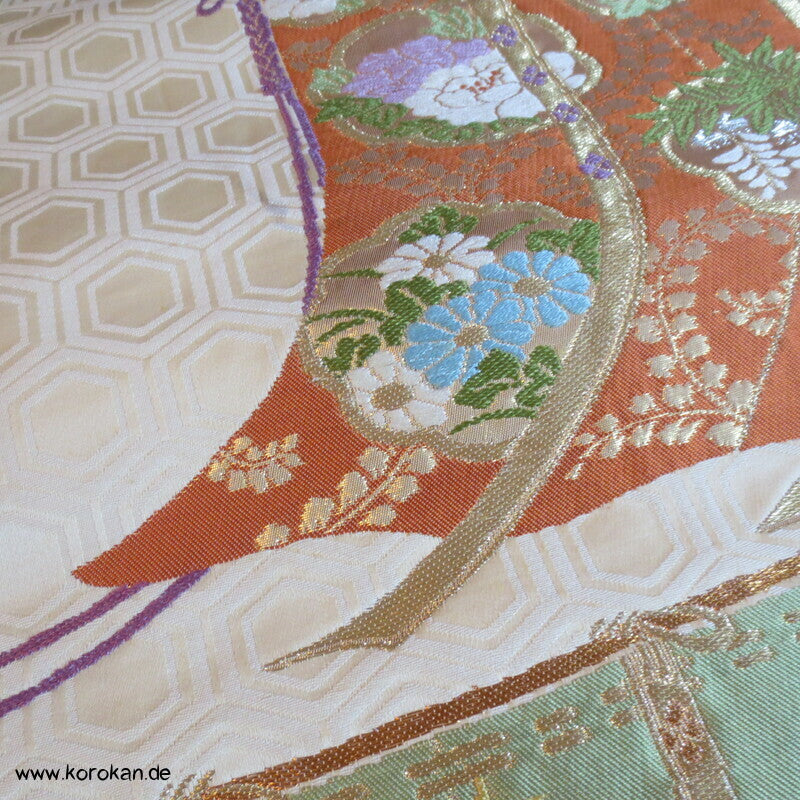 Kicho Brokat Vorhänge auf Kikko Fukuro Obi