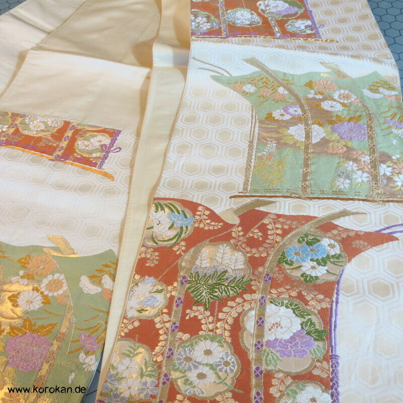 Kicho Brokat Vorhänge auf Kikko Fukuro Obi