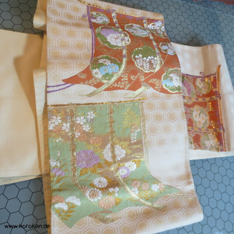 Kicho Brokat Vorhänge auf Kikko Fukuro Obi