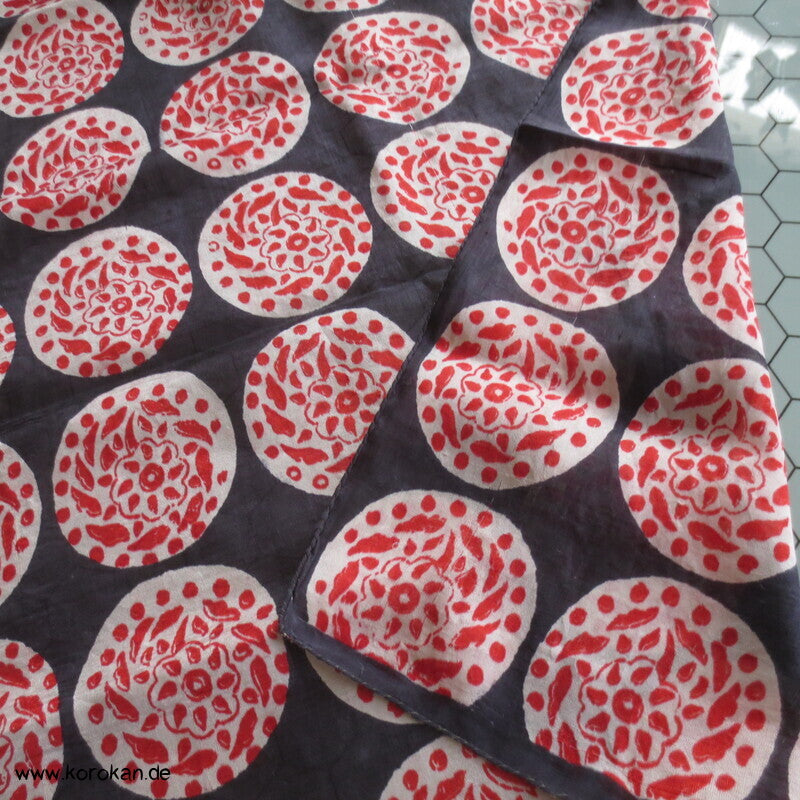 Vintage indische Seidenkarrees, Batik, Pongé
