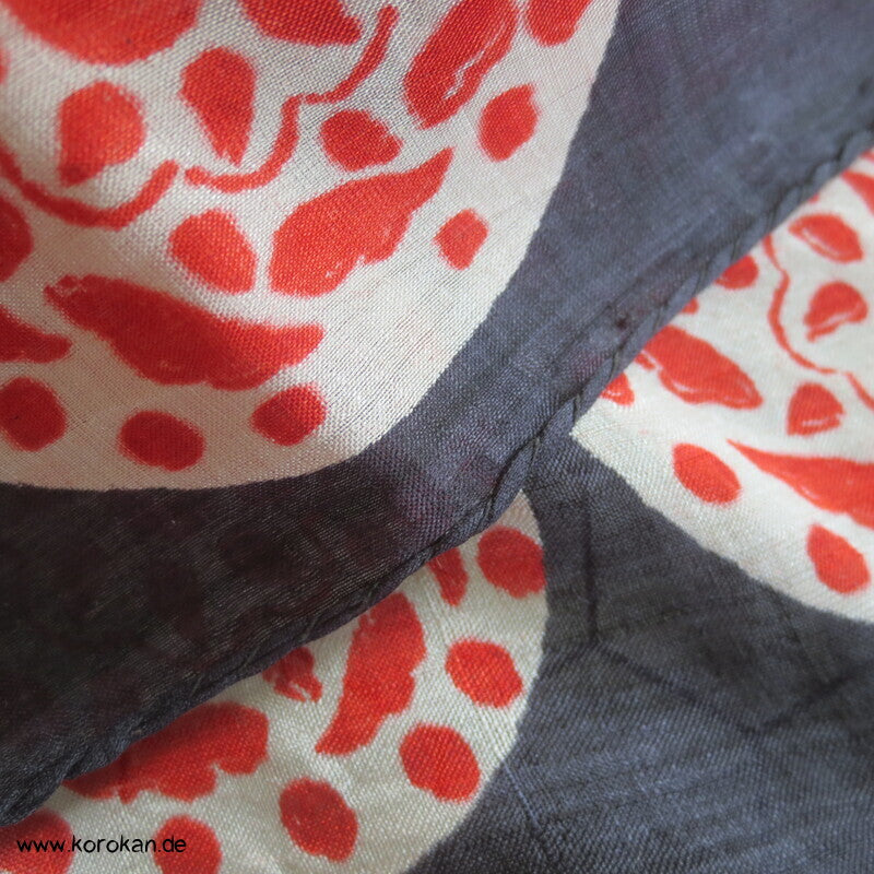 Vintage indische Seidenkarrees, Batik, Pongé