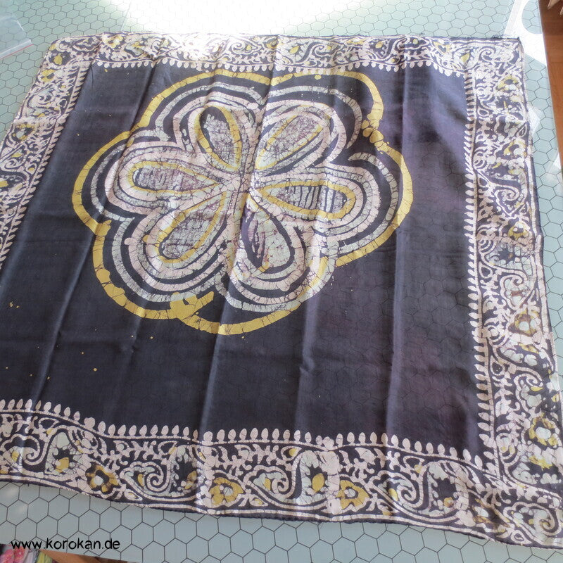 Vintage indische Seidenkarrees, Batik, Pongé