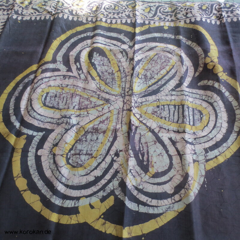 Vintage indische Seidenkarrees, Batik, Pongé