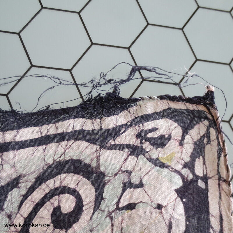 Vintage indische Seidenkarrees, Batik, Pongé