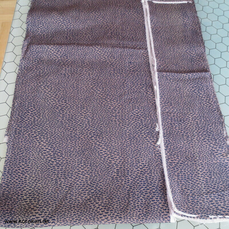 Araihari stark kreppige Haori Kimono Seidenreste, fein gepunktet