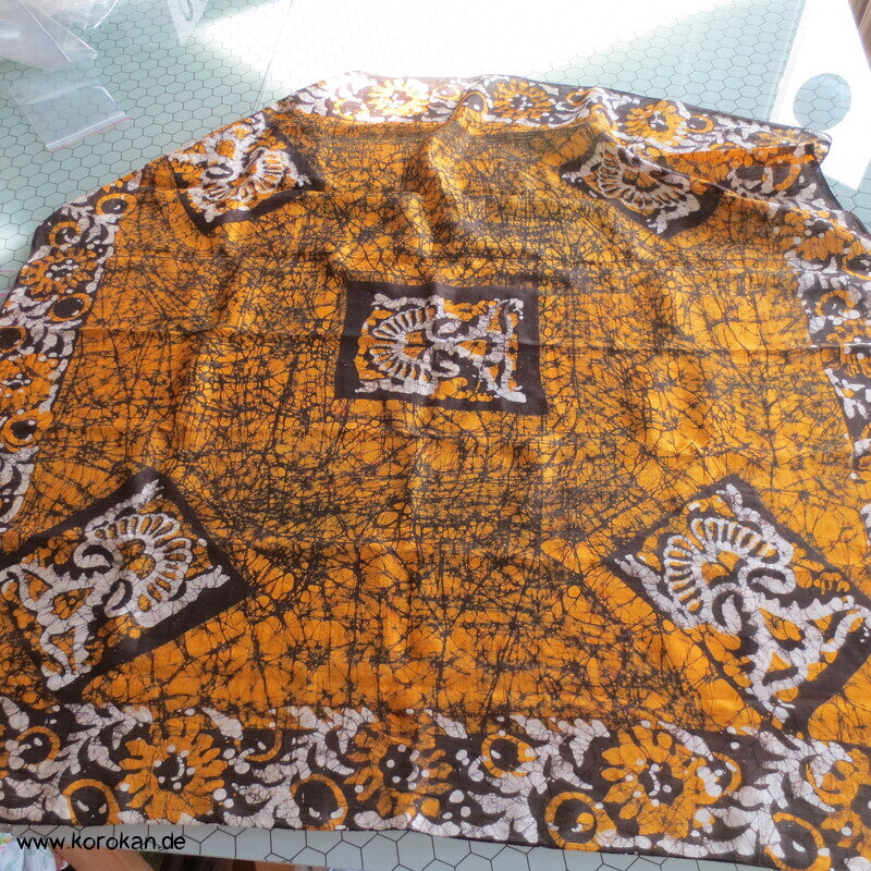 Vintage indische Seidenkarrees, Batik, Pongé